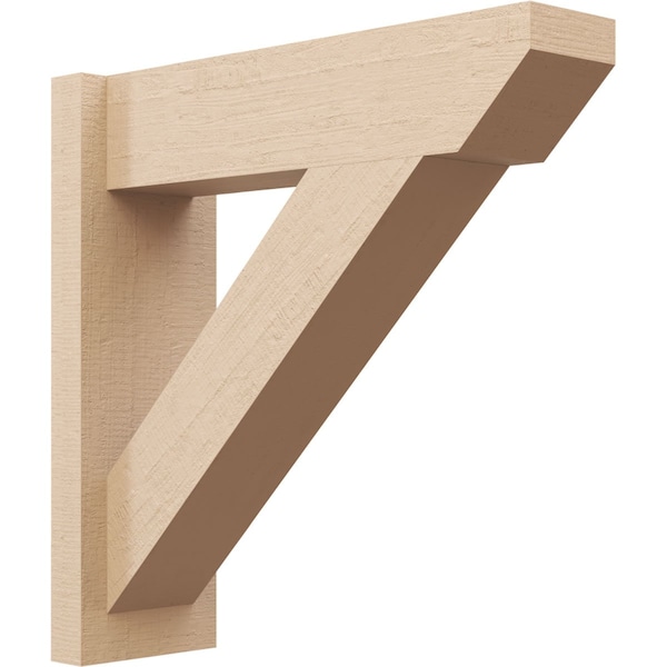 Ekena Millwork 5 1/2-in W x 26-in D x 38-in H Trad Slat Rough Cedar Woodgrain TimberThane Outlooker, Primed Tan OUTUR055X26X38TRA24RCPR - main